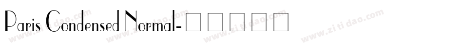 Paris Condensed Normal字体转换